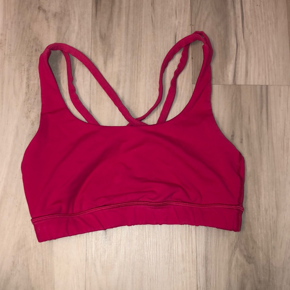Pink Lululemon Energy Bra